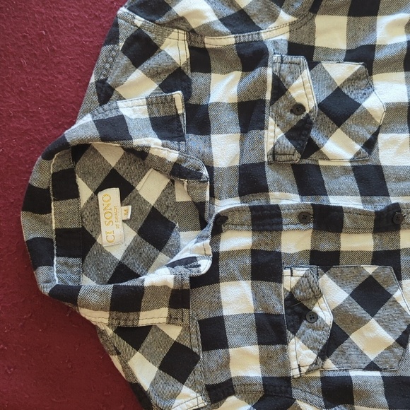 CI Sono Black & White Checkered Button Long Sleeve Shirt M - Picture 5 of 7